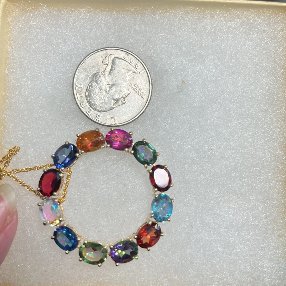 Sterling silver gemstone necklace - Picture 9 of 10